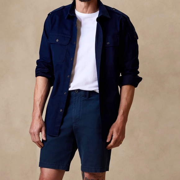 Banana Republic Mens Lived in Shorts 9" Greyi NWT - Picture 5 of 5